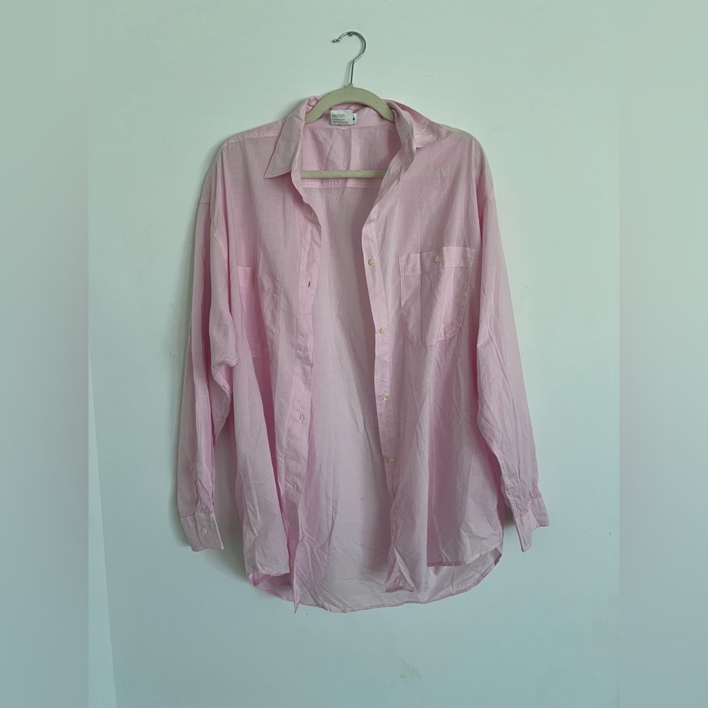 Henry Lehr Pink Cotton Button Up Shirt